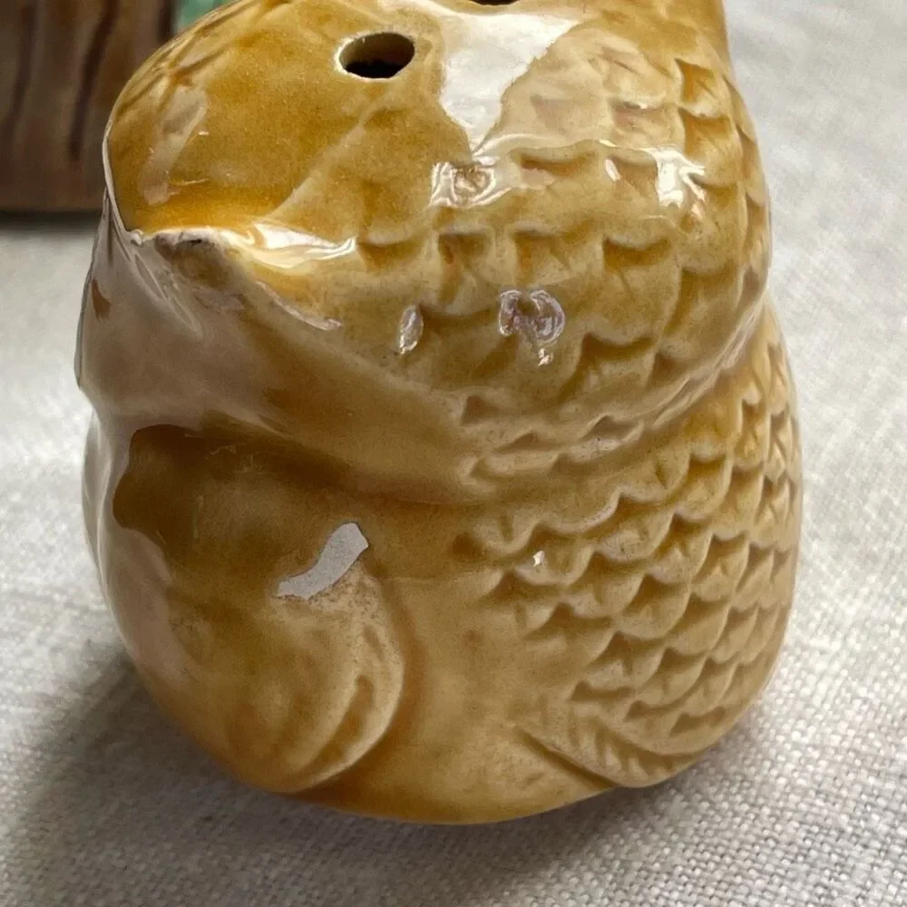 Midcentury Japan salt pepper creamer sugar stacked set repair
